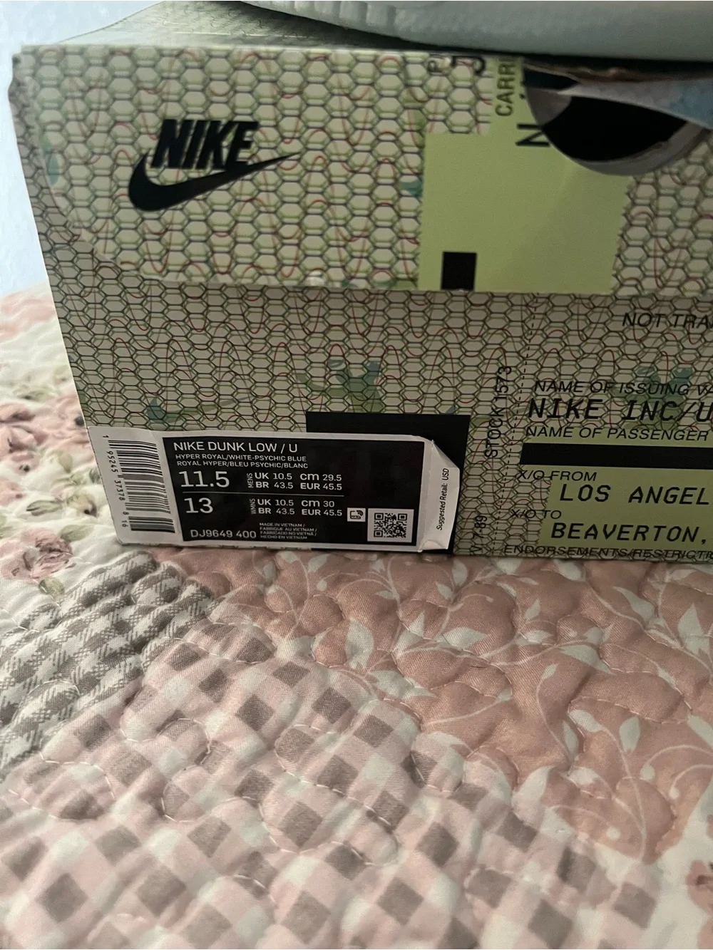 Nike Dunk Low Union Passport Pack Argon